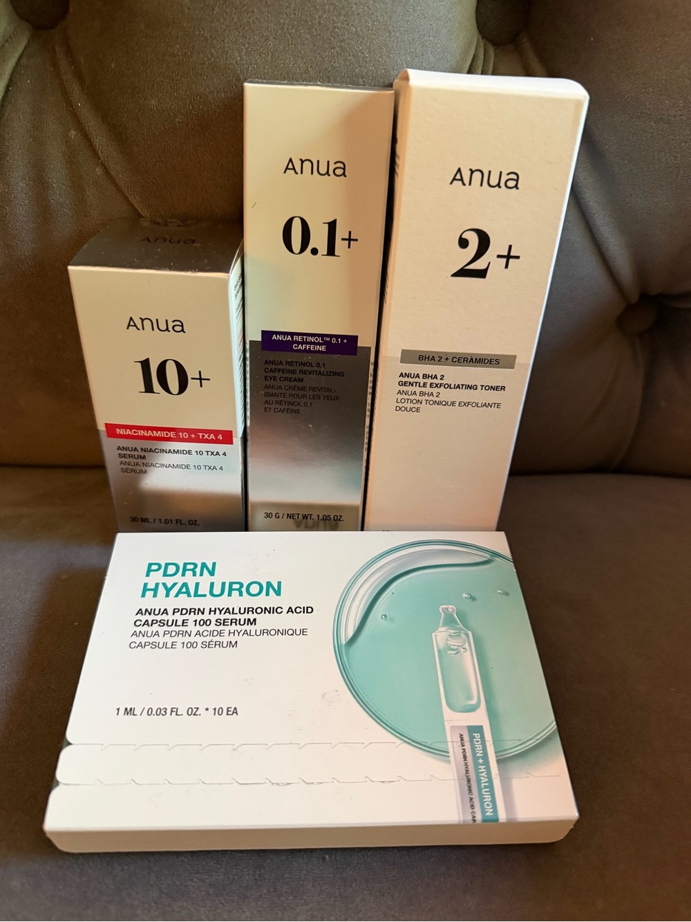 Anua Women’s Skincare Serum Set w Brightening Pads
